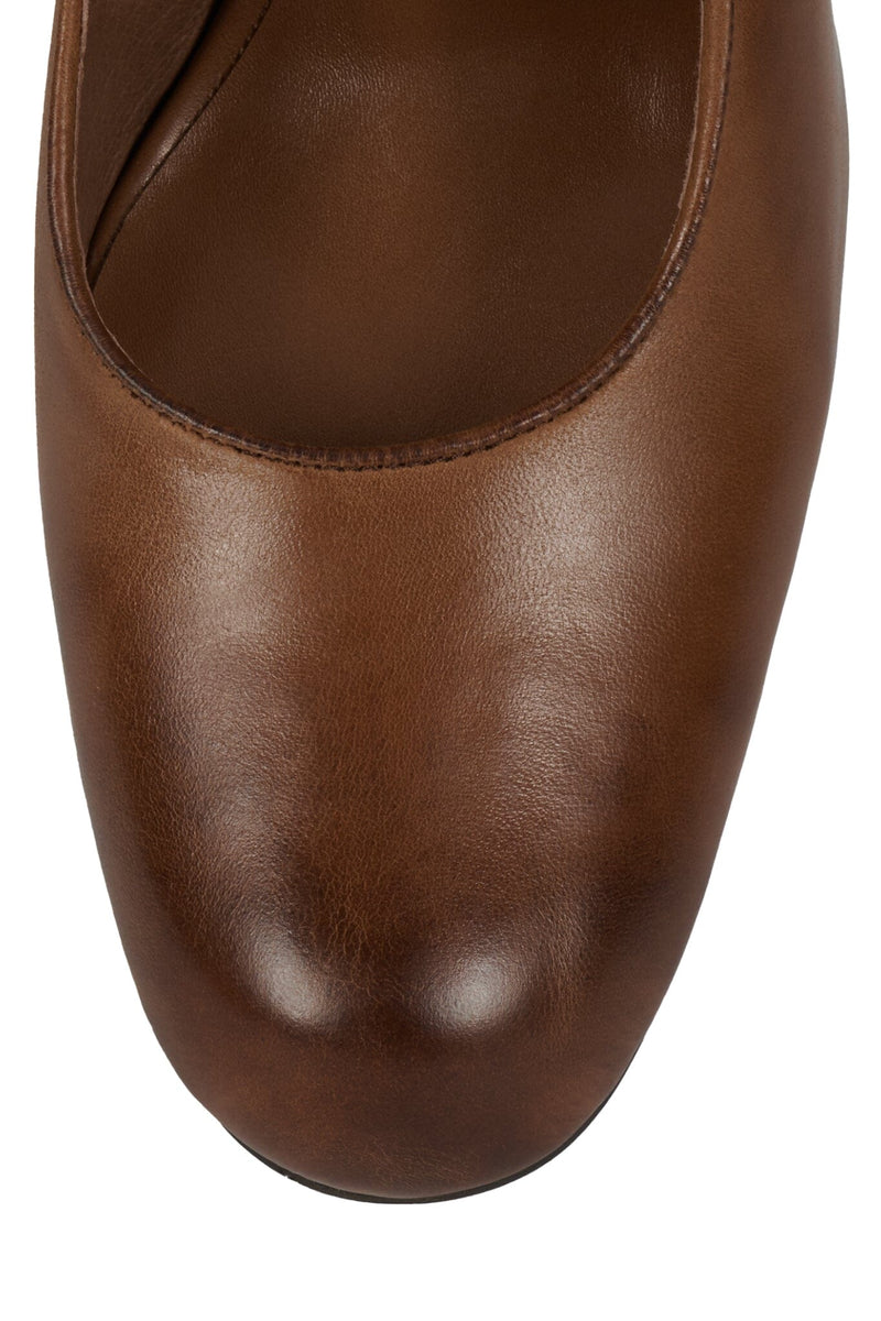 AUDRINA Jeffrey Campbell Heeled Mule Brown Ruboff