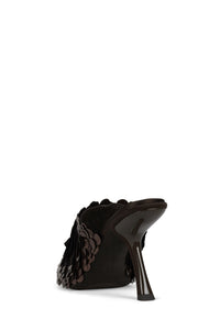 BAILAR-SEQ Jeffrey Campbell Heeled Sandal Brown Satin Combo