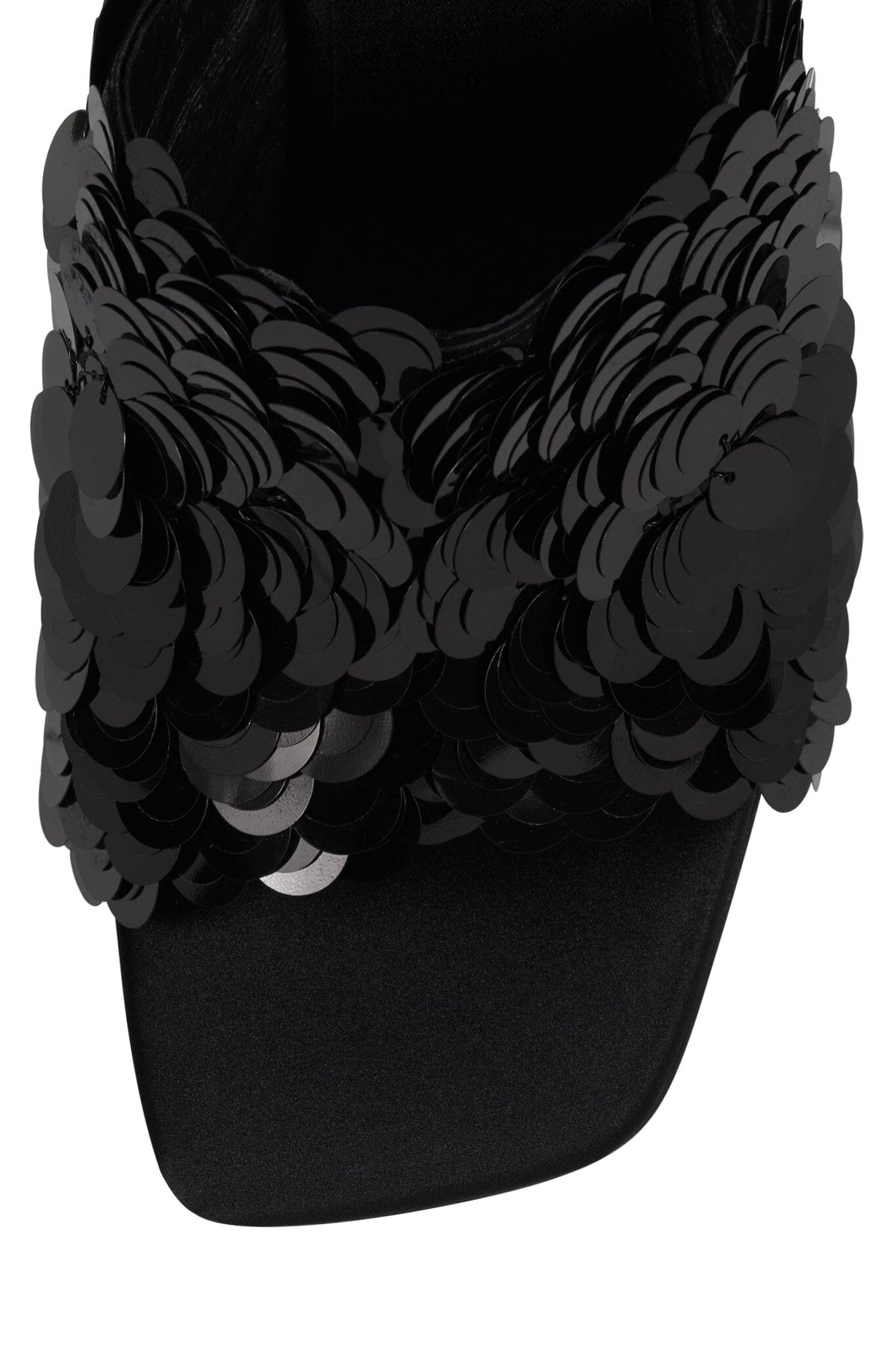 BAILAR-SEQ Jeffrey Campbell Heeled Sandal Black Satin Combo