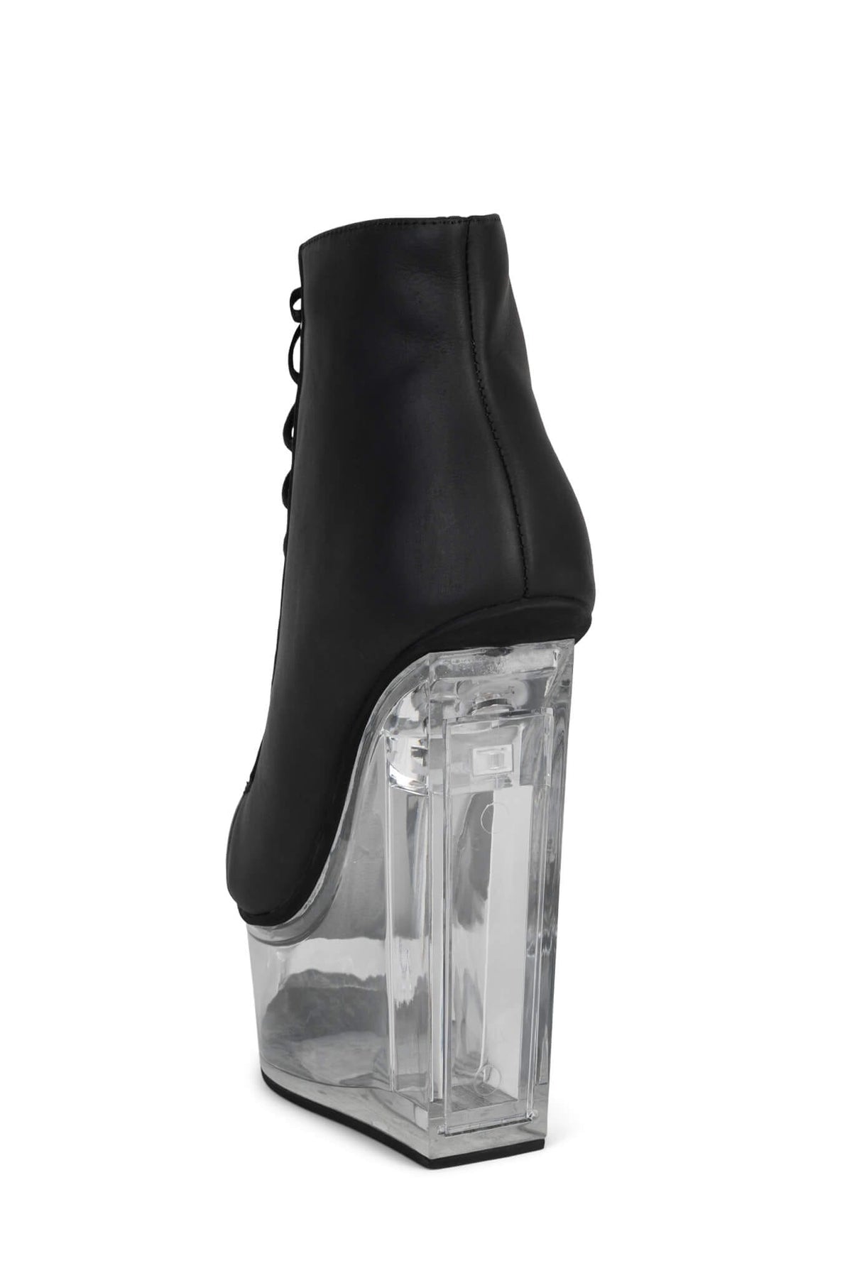 BALFOUR Jeffrey Campbell Platform Wedge Black Washed Clear
