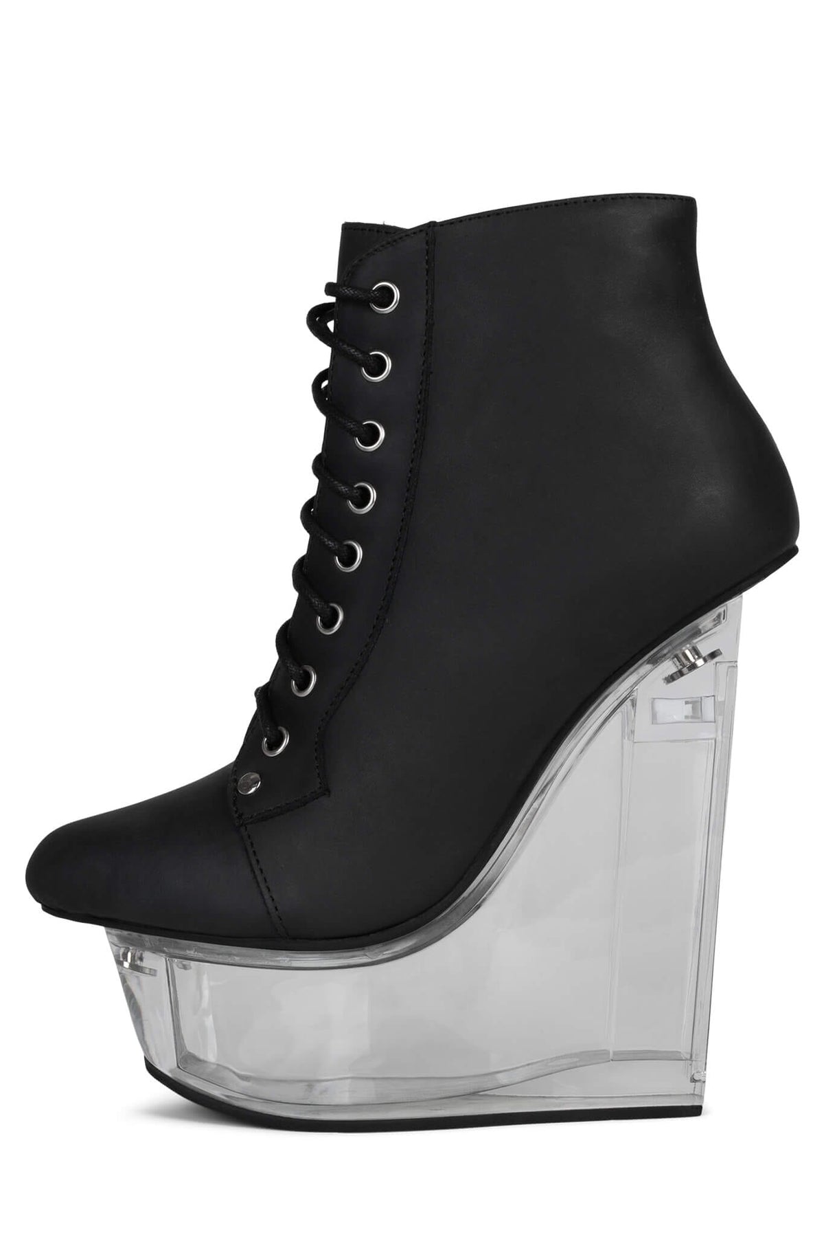 BALFOUR Jeffrey Campbell Platform Wedge Black Washed Clear