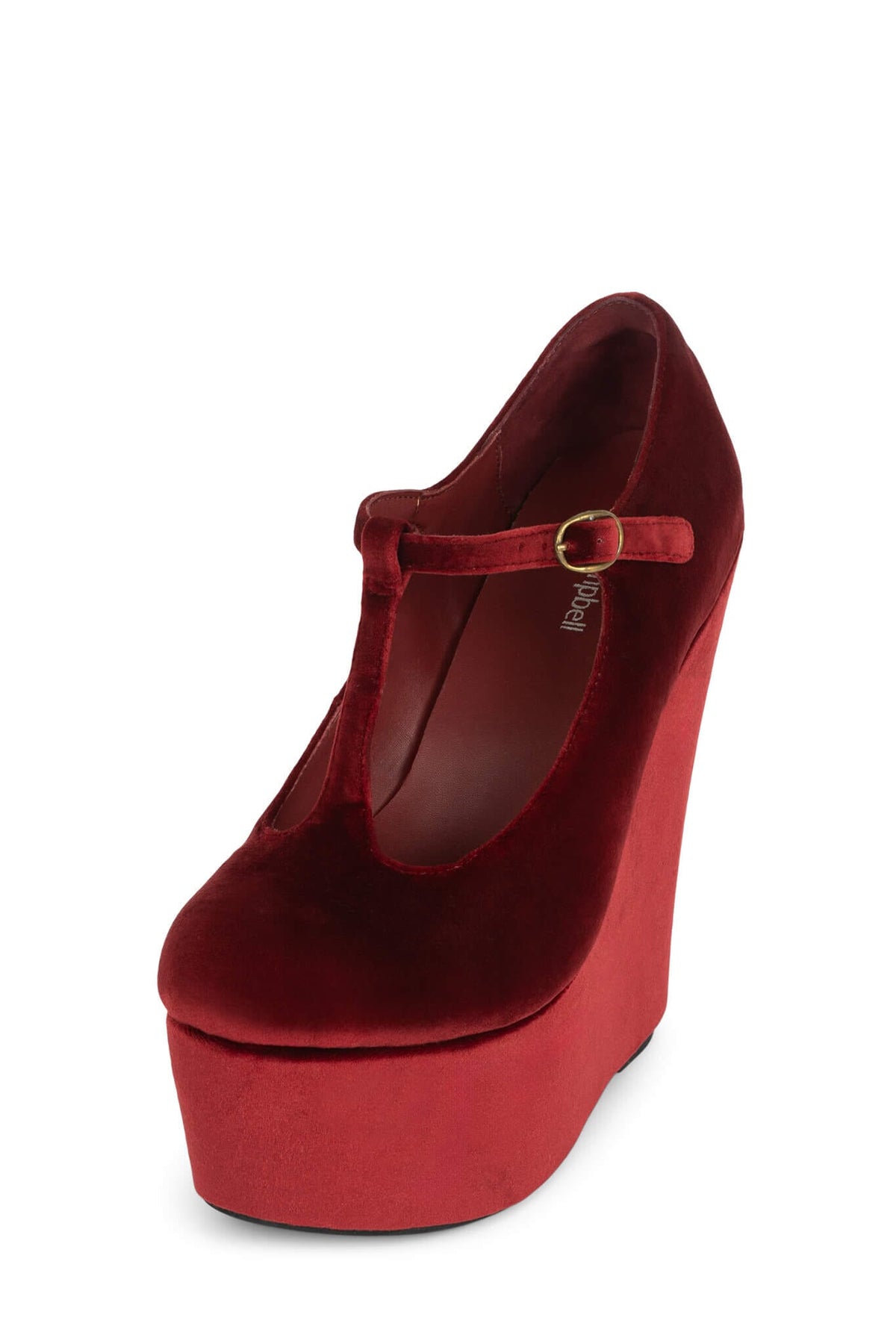 BAM-BAM Jeffrey Campbell Platform Mary-Jane Wine Velvet
_hover