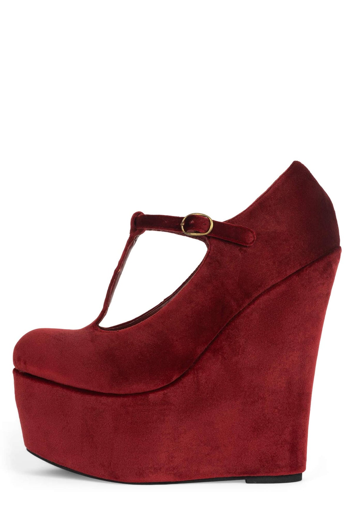 BAM-BAM Jeffrey Campbell Platform Mary-Jane Wine Velvet