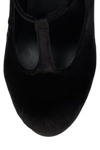 BAM-BAM Jeffrey Campbell Platform Mary-Jane Black Velvet