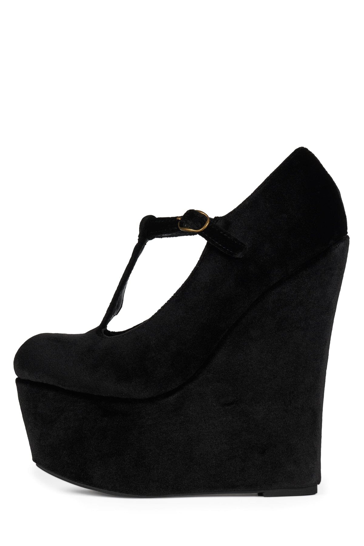 BAM-BAM Jeffrey Campbell Platform Mary-Jane Black Velvet