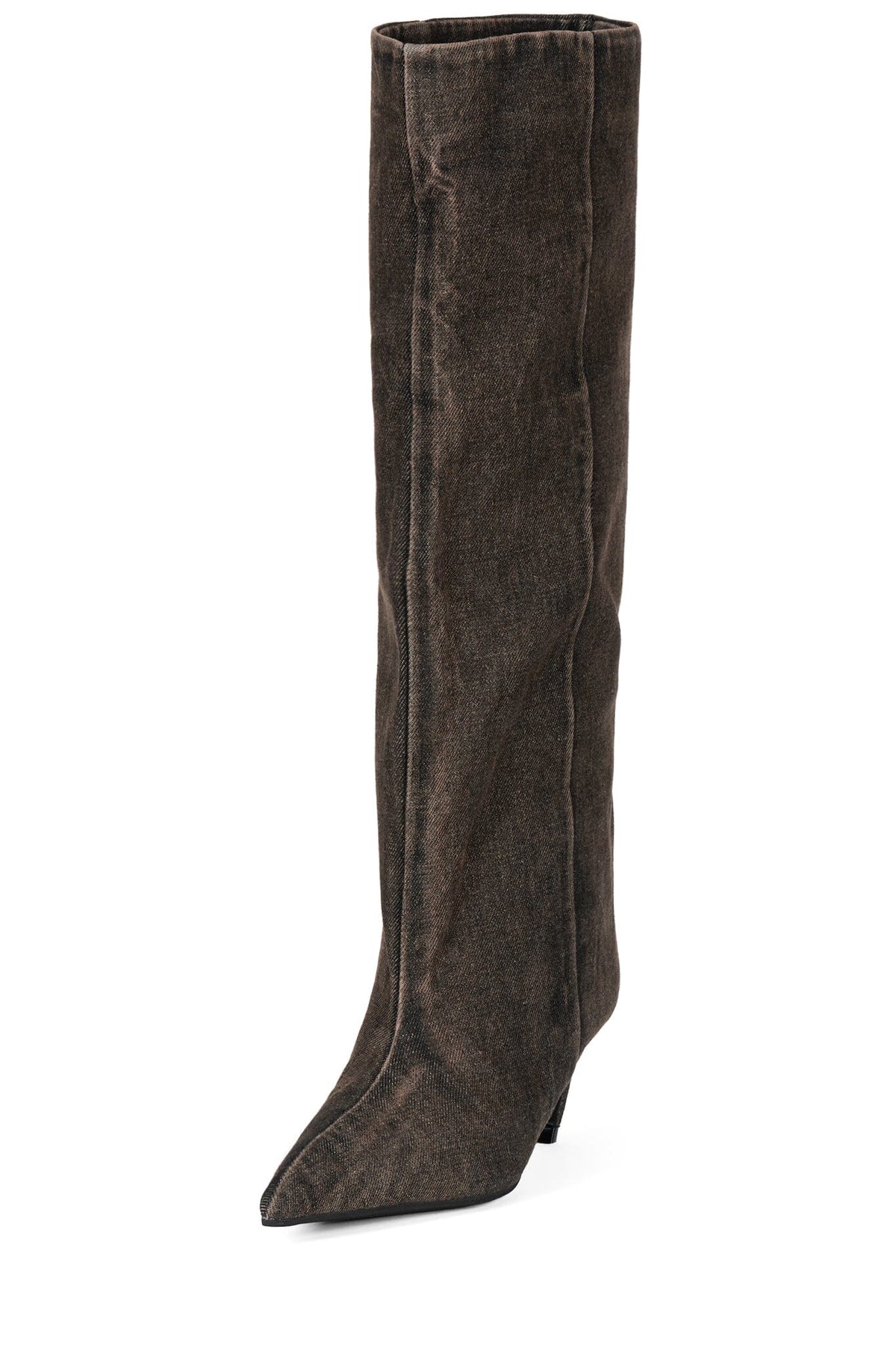 BANGA-DEN Knee-High Boot Brown Denim 