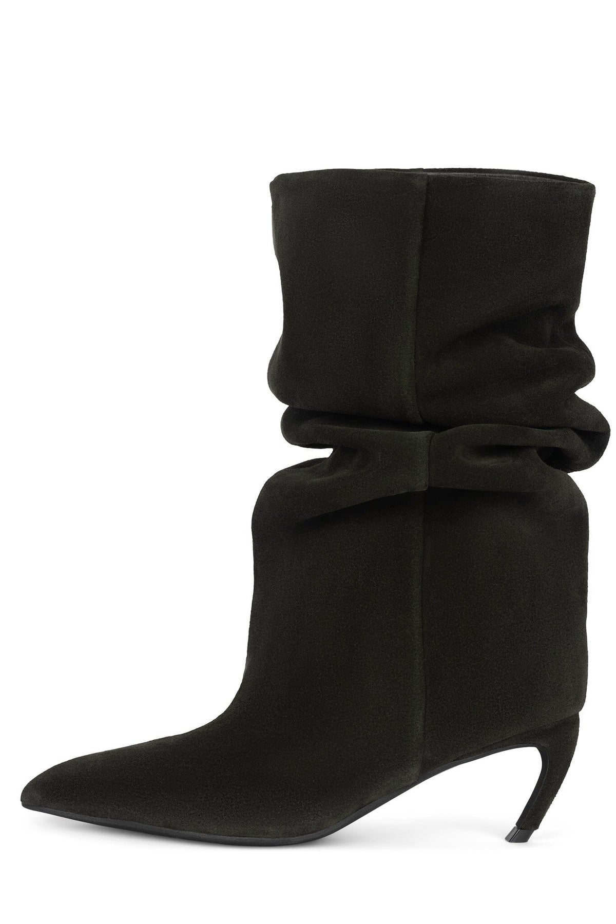 BANGARANG Heeled Slouched Boot Dark Grey Suede 