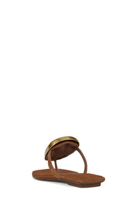 BAZAAR Jeffrey Campbell Flat Sandal Orange Suede Combo