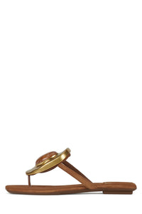 BAZAAR Jeffrey Campbell Flat Sandal Orange Suede Combo