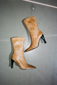 BE-BOLD Jeffrey Campbell Mid-Calf Boot Camel Distressed