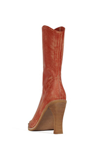 BE-BOLD Jeffrey Campbell Mid-Calf Boot Orange Sanded