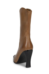 BE-BOLD Jeffrey Campbell Mid-Calf Boot Camel Distressed
