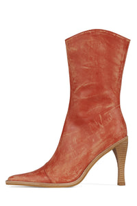 BE-BOLD Jeffrey Campbell Mid-Calf Boot Orange Sanded