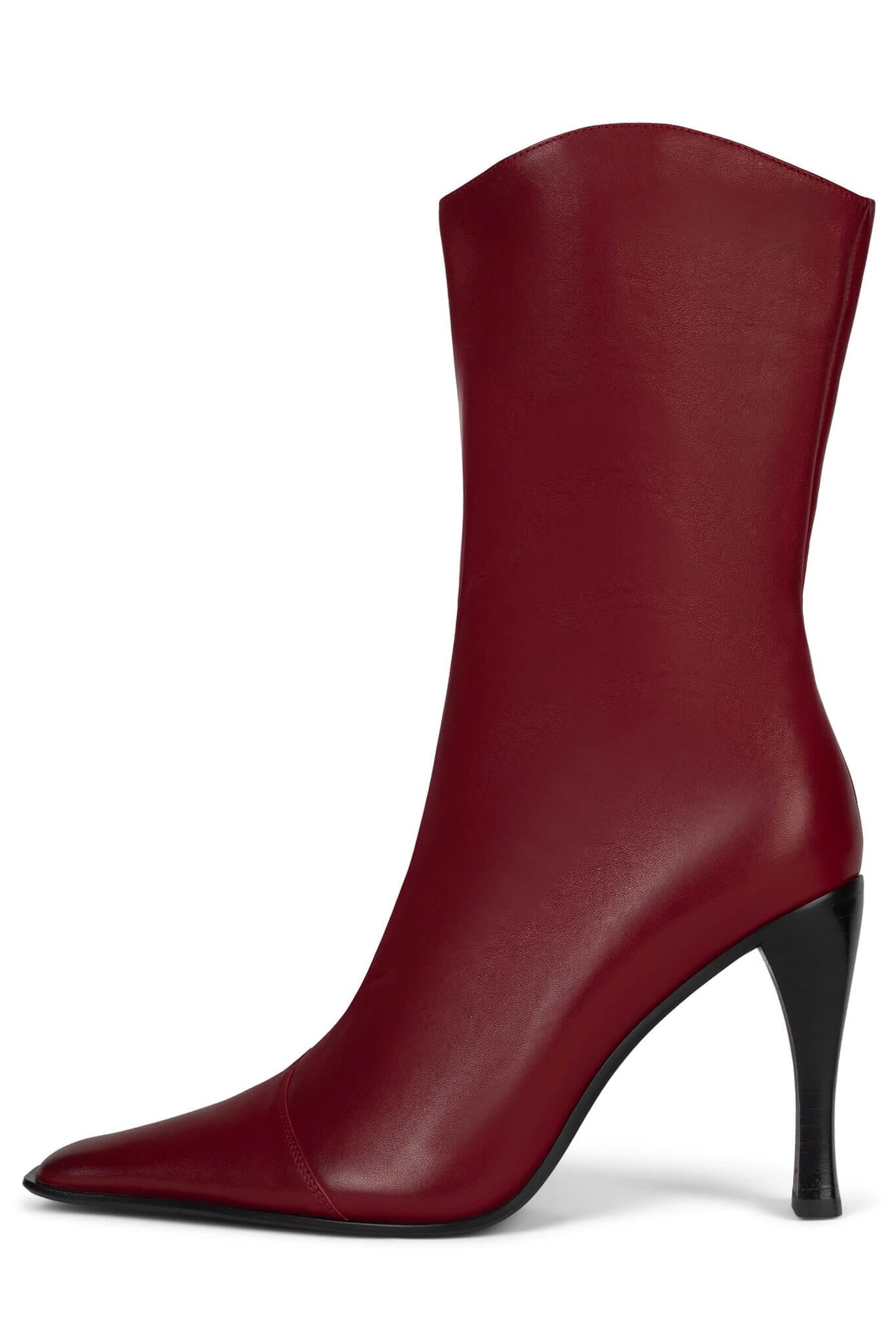 BE-BOLD Jeffrey Campbell Mid-Calf Boot Red Distressed