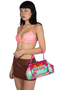 BEEP-BEEP Jeffrey Campbell Clutch Green Bad Girl Combo 