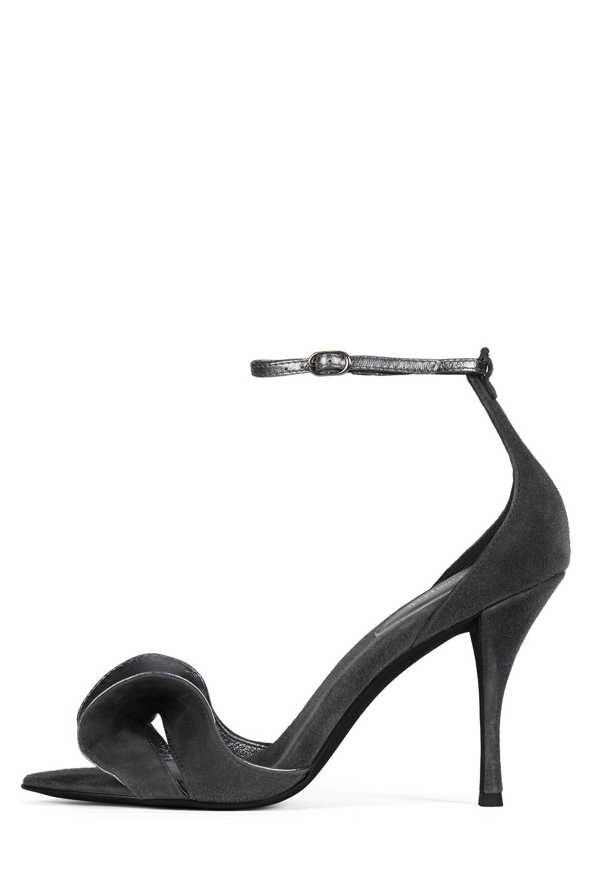 BELLISSIMA Heeled Sandal Grey Suede Pewter