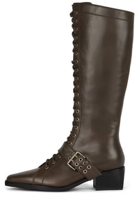 BIOME Jeffrey Campbell Knee-High Boot Grey Pewter