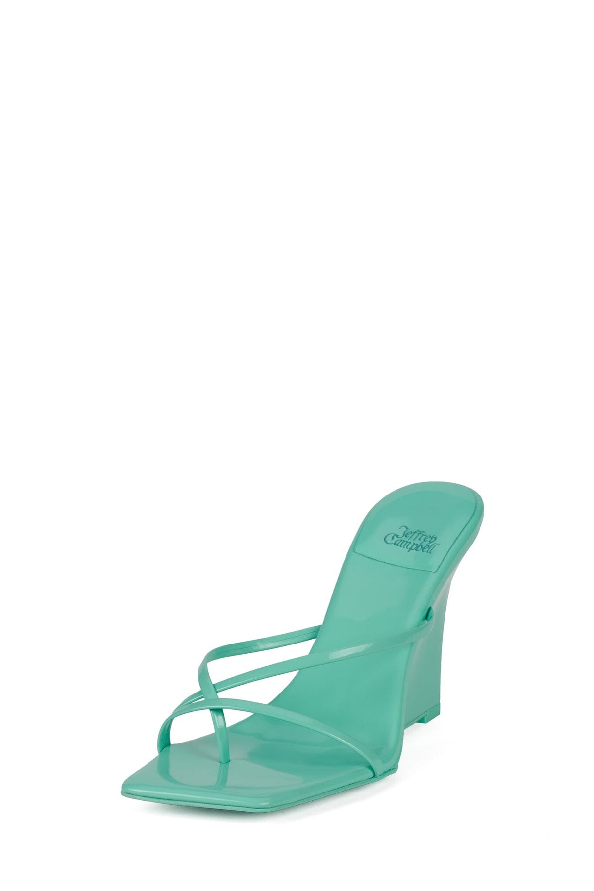 BISCOTTI Jeffrey Campbell Wedge Sandal Mint Patent _hover
