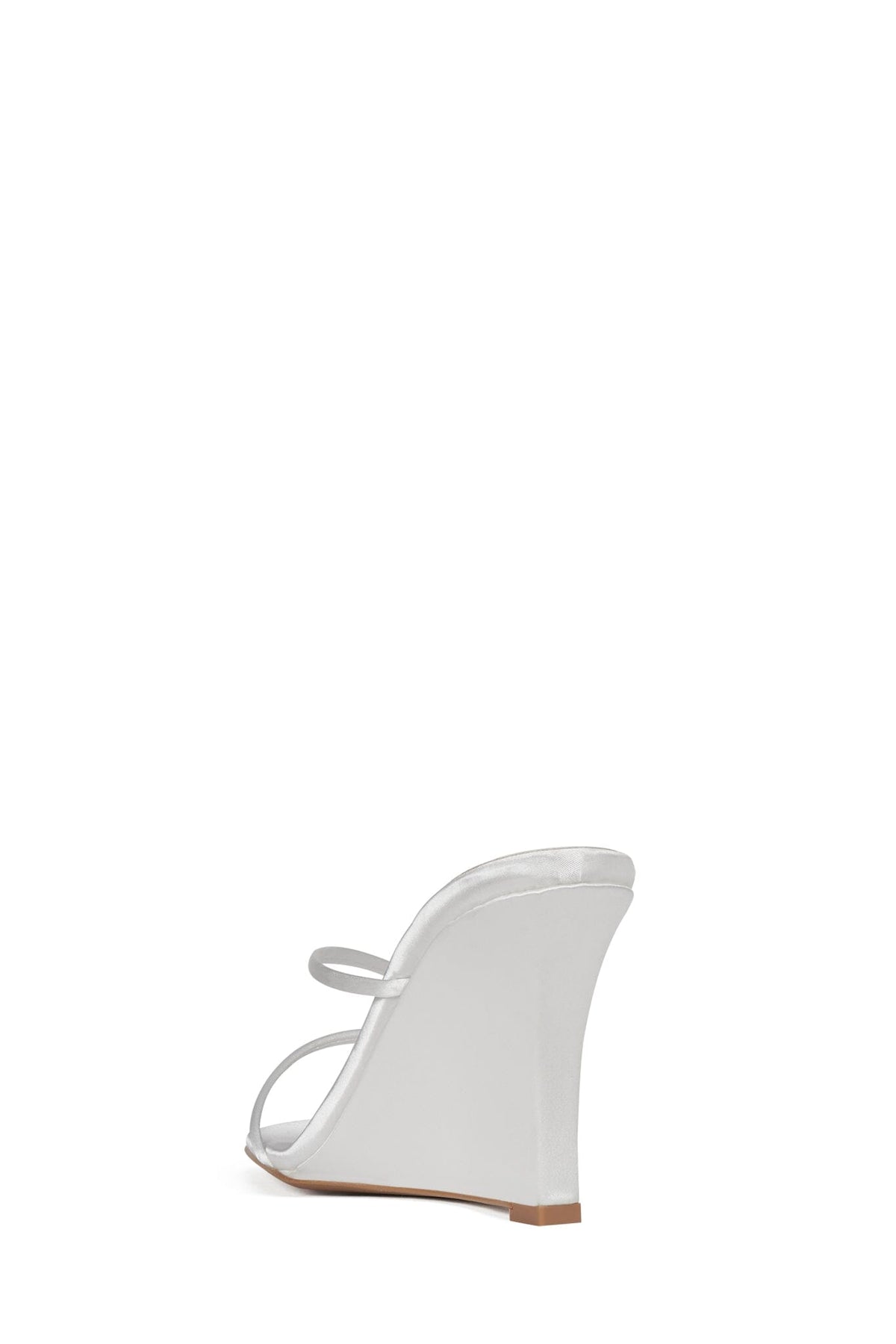 BISCOTTI Jeffrey Campbell Wedge Sandal White Satin
