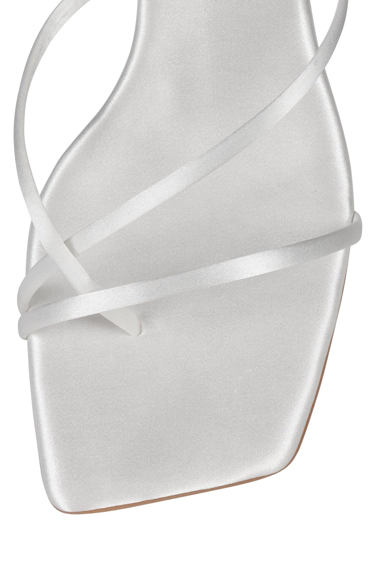 BISCOTTI Jeffrey Campbell Wedge Sandal White Satin