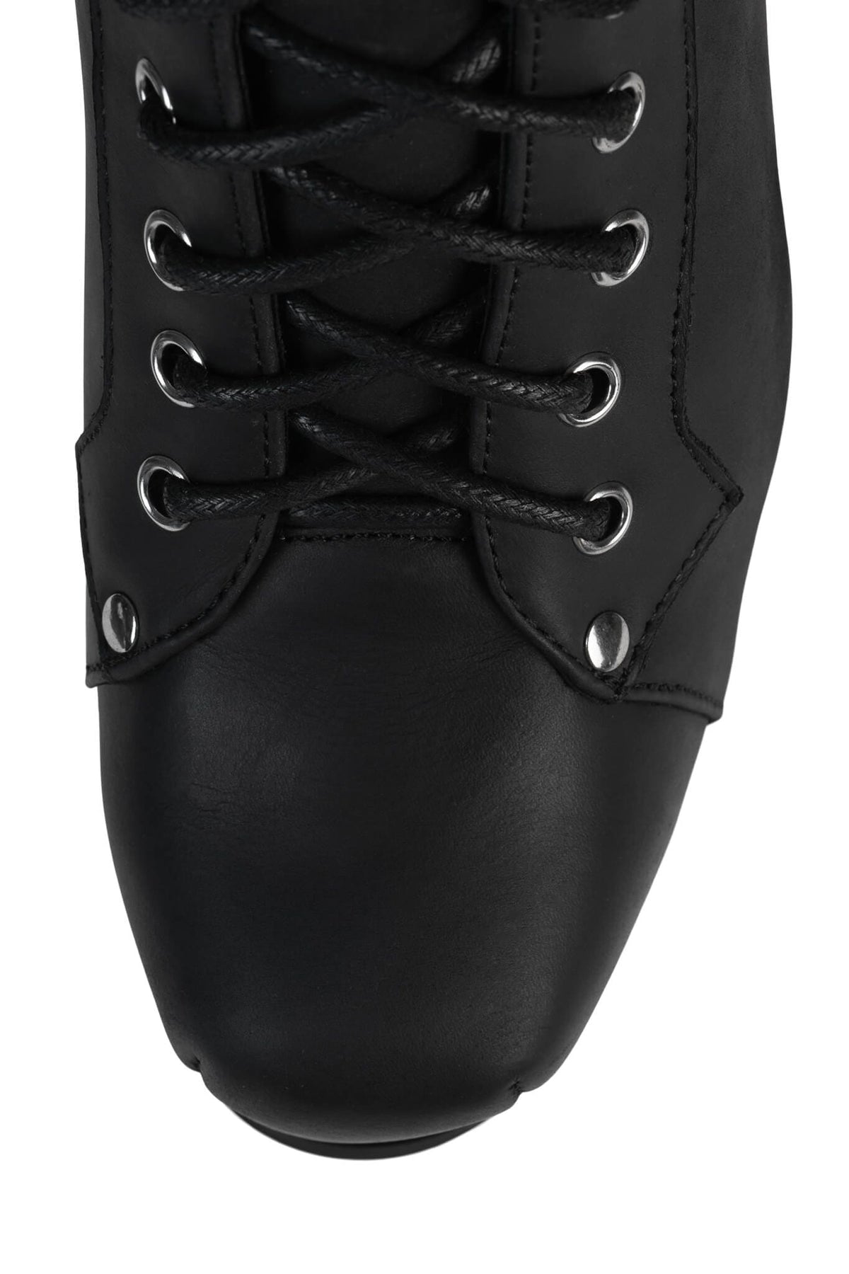 BL-CROSS Jeffrey Campbell Platform Boots Black Washed Silver