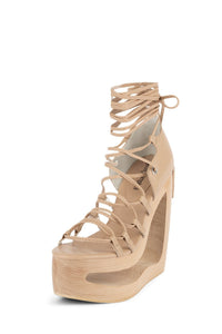 BLAZE-UP Platform Sandal Jeffrey Campbell Natural
