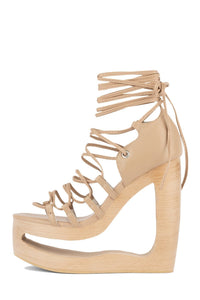 BLAZE-UP Platform Sandal Jeffrey Campbell Natural