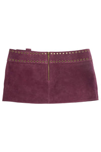 BOLSITA Jeffrey Campbell Mini Skirt Berry Suede