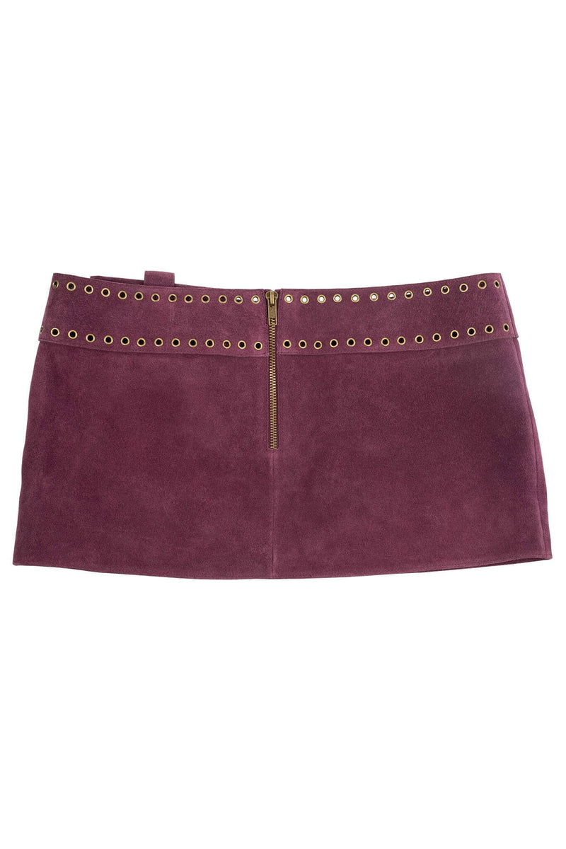 BOLSITA Jeffrey Campbell Mini Skirt Berry Suede