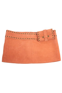 BOLSITA Jeffrey Campbell Mini Skirt Peach Suede 