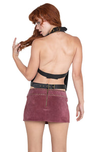 BOLSITA Jeffrey Campbell Mini Skirt Berry Suede
_hover