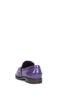 BOOKS-2 Jeffrey Campbell Loafer Purple Crinkle Patent