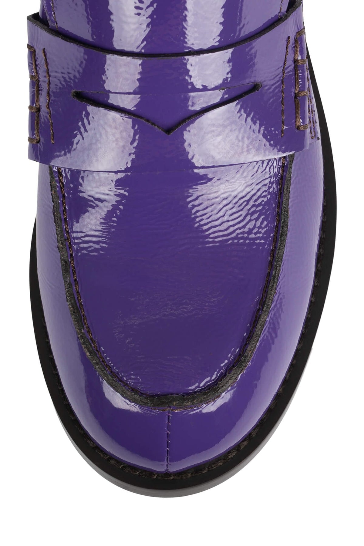 BOOKS-2 Jeffrey Campbell Loafer Purple Crinkle Patent