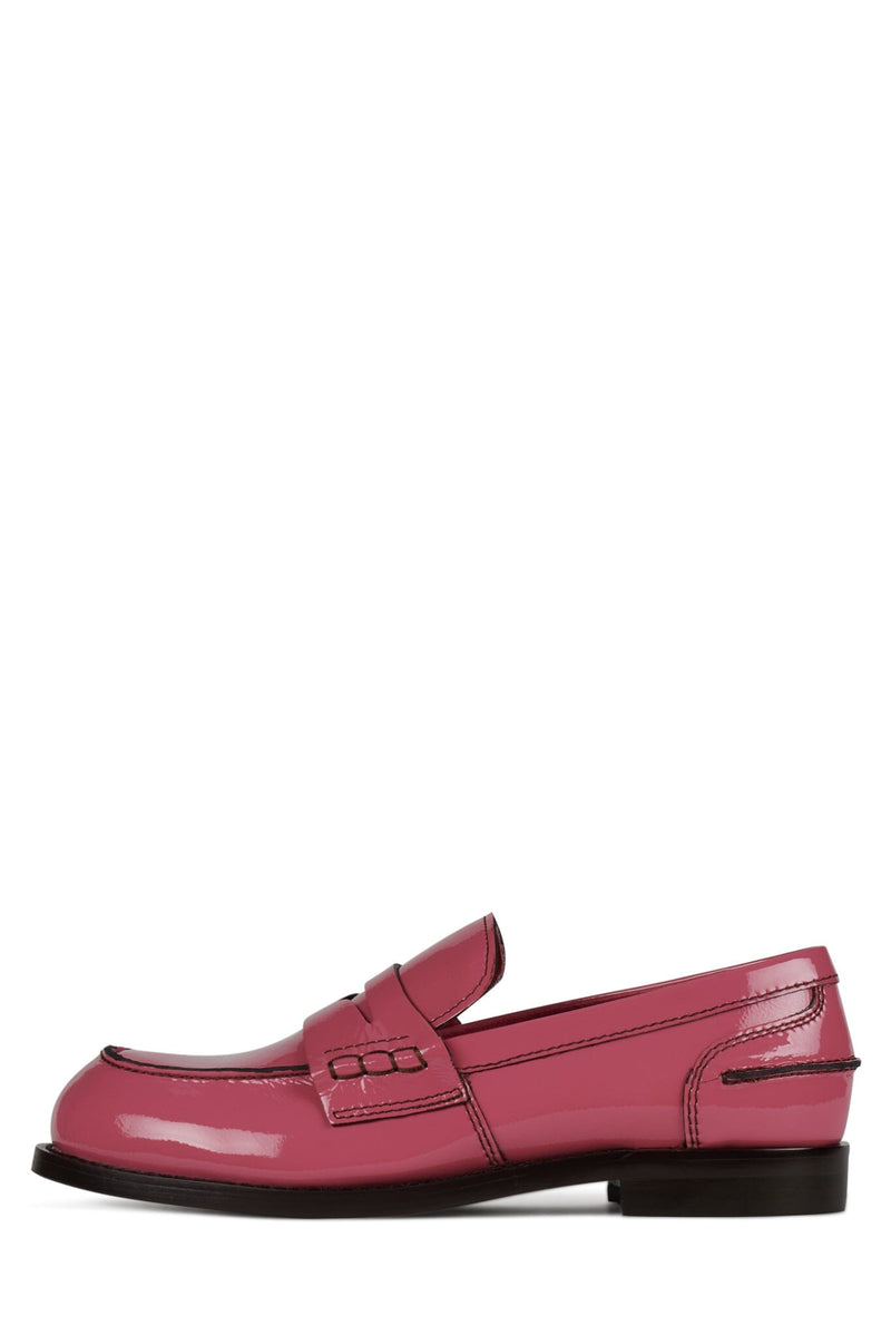 BOOKS-2 Jeffrey Campbell Loafer Pink Crinkle Patent
