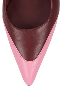BOOSHKY Jeffrey Campbell Heeled Sandal Wine Pink Combo