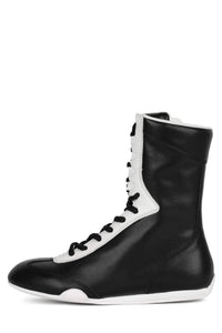 BOXING-LO Jeffrey Campbell Mid-Calf Black White