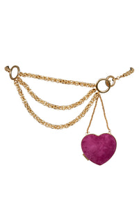 BPM Jeffrey Campbell Belt Fuchsia Suede Gold