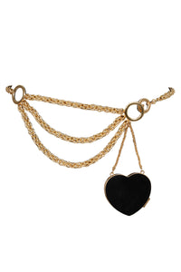 BPM Jeffrey Campbell Belt Black Suede Gold