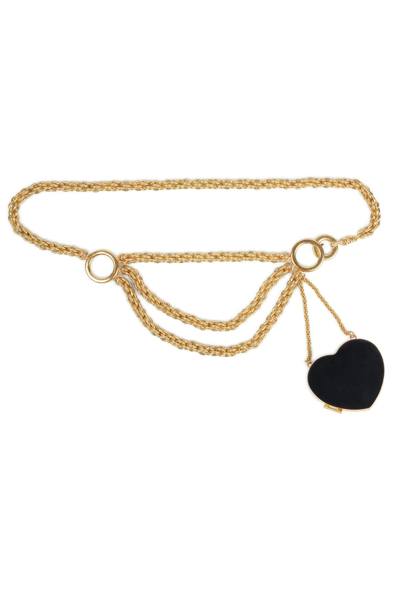 BPM Jeffrey Campbell Belt Black Suede Gold
