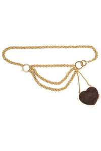 BPM Jeffrey Campbell Belt Brown Suede Gold