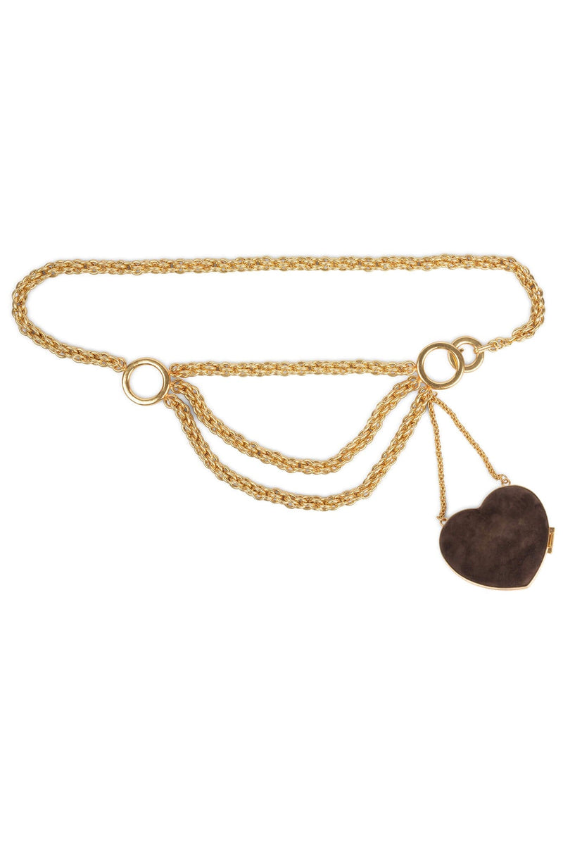 BPM Jeffrey Campbell Belt Brown Suede Gold