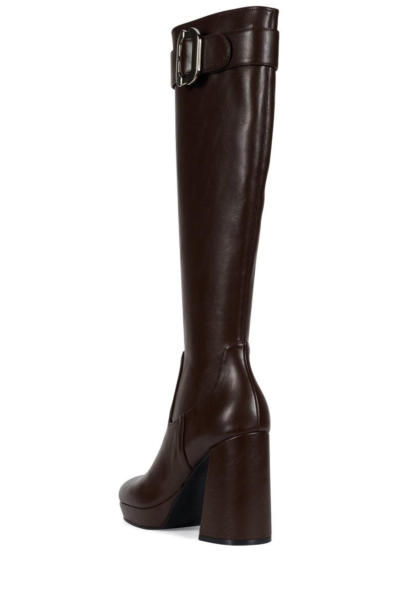 BRATTY-K Jeffrey Campbell Knee-High Boot Coffee Stretch