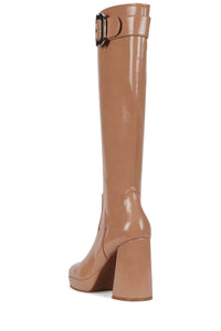 BRATTY-K Jeffrey Campbell Knee-High Boot Blush Stretch