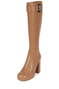 BRATTY-K Jeffrey Campbell Knee-High Boot Tan Stretch
_hover