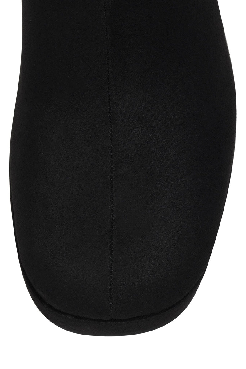 BRATTY-LO Jeffrey Campbell Mid-Calf Boot Black Suede