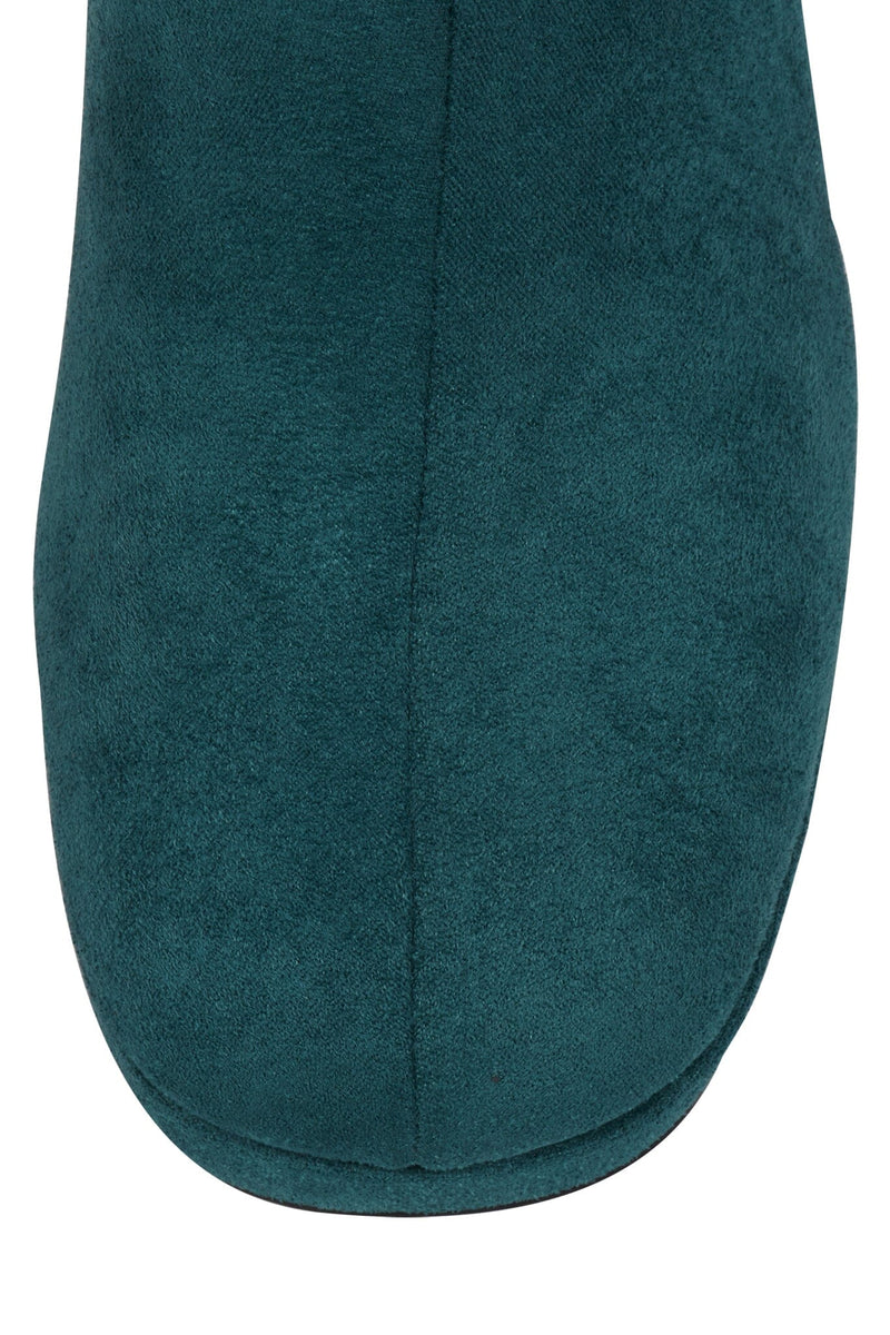 BRATTY-LO Jeffrey Campbell Mid-Calf Boot Turquoise Suede