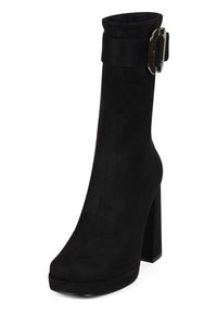 BRATTY-LO Jeffrey Campbell Mid-Calf Boot Black Suede
_hover