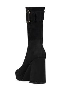 BRATTY-LO Jeffrey Campbell Mid-Calf Boot Black Suede