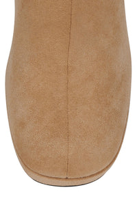BRATTY-LO Jeffrey Campbell Mid-Calf Boot Beige Suede