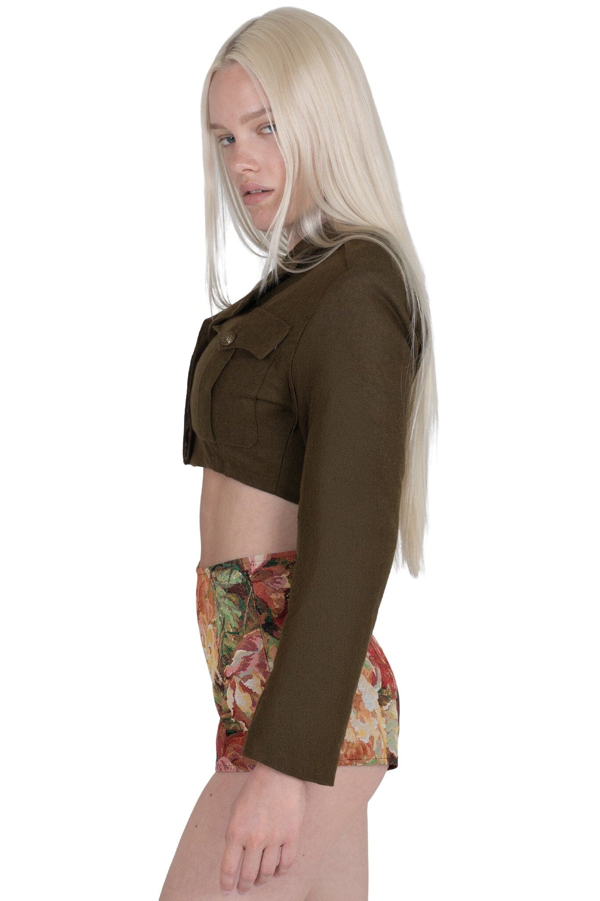 BRIGADIER Jeffrey Campbell Jacket Khaki Tweed